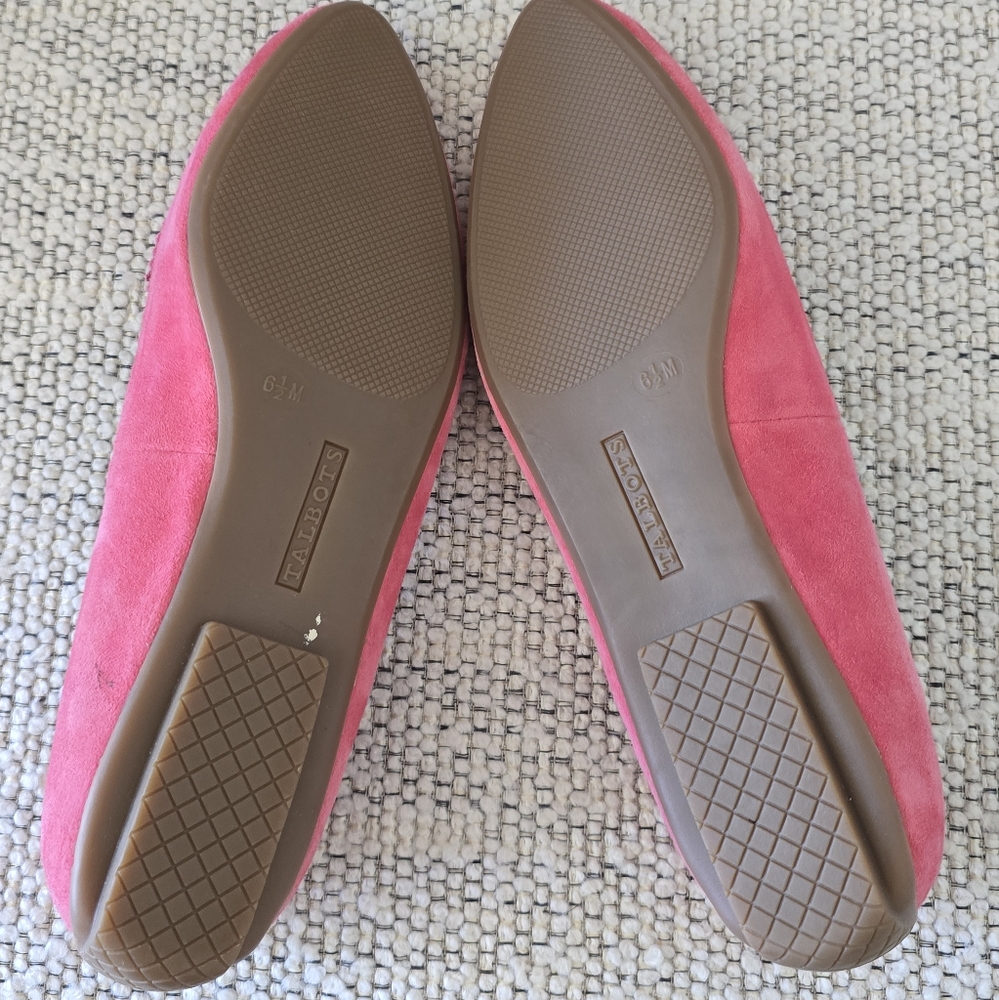 Talbots Pink Suede Flats with Tassel Detail 6.5 - Picture 4 of 5